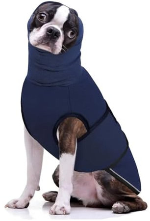 Ounfhtrttk Chaleco Anti-Ansiedad para Perros, Chaqueta Thunder para Perros Grandes, Chaqueta Calmante con Capucha, Chaqueta Anti-Ansiedad Perros, Sudaderas con Capucha para Perros Ruido S