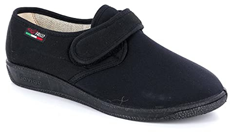 pantofola strappo panno elasticizzato nero fisioterapia extra large 41 nero