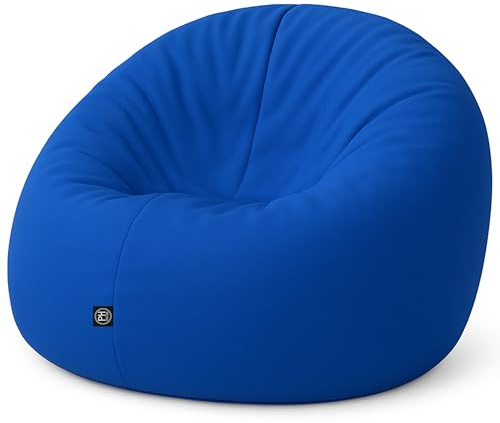 patchhome 2 en 1 Función Saco de Asiento Asiento Cojín Bean Bag – 125 cm diámetro – En & apto para exterior montado llenas disponible en varios colores, azul, 100cm Durchmesser