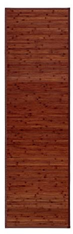 LOLAhome Alfombra de bambú Marrón de 60x200 cm, Antideslizante, Anti Manchas, Resistente a la Humedad, para Salón, Dormitorio, Cocina, Baño, Pasillo, Garaje