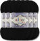 Hobby YARN Alize Velluto 5x 100g Türkische Strickwolle super Bulky Wolle zum Häkeln Uni Farbe Babywolle Flauschgarn Filzwolle Kuschelwolle (Black | 60)
