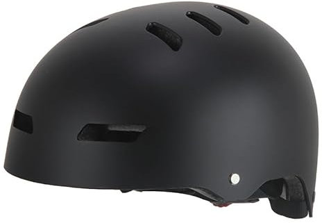 Kinder Fahrradhelm AERO – Fahrrad Halbschalenhelm für Kinder, ABS-Schale, robuster Kinderhelm für Radfahren, Skateboarden und Reiten, Schwarz matt, Größe S, 50 – 56 cm