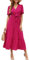 Wantonfy Robe Maxi D'été Femme Casual Chic et Bohème V Élegante Taille Haute