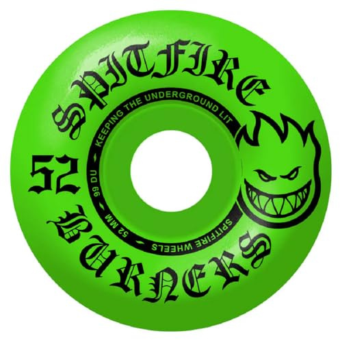 Spitfire Roues de skateboard 52 mm Bighead 99A Brûleurs Vert