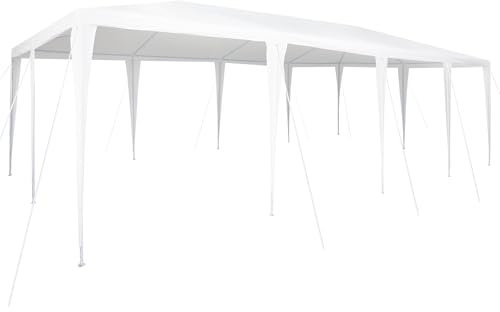 vidaXL Carpa Blanca 8 x 4 m | Impermeable y a Prueba de Rayos UV, fácil de Montar, Ideal para Eventos al Aire Libre, aguanta hasta 15 Personas, portátil para reuniones, da Sombra en el jardín, perfe