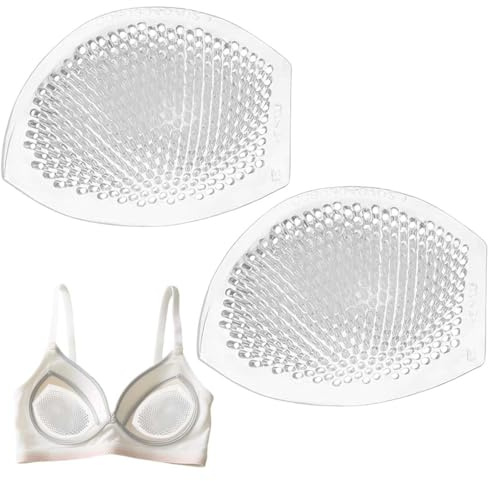 LKJAUOZ 1 paio di inserti per reggiseno in silicone traspirante trasparente rinforzatori per il seno Push Up Booster Pads per donne ragazze costumi da bagno Bikini reggiseno