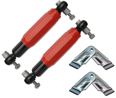 trailer parts4u amortiguador de rueda rojo 2000 3500kg eje de remolque compatible con Alko Octagon Plus (2X + soporte)