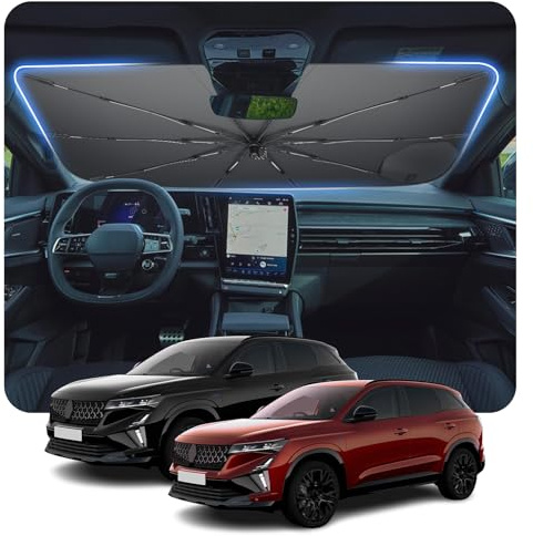 [2026 Actualización] BSTW Compatible con Renault Austral 2023-2025 2026 Parasol para Parabrisas, Parasol Plegable Automático Diseño con Cordón, Protector Solar y Protección UV Austral Accesorios