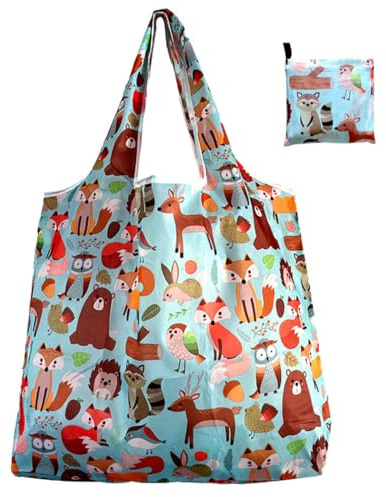 SURALIN Bolsa de compras grande para mujer, 1 unidad, cesta de compra plegable reutilizable, bolsa de supermercado plegable