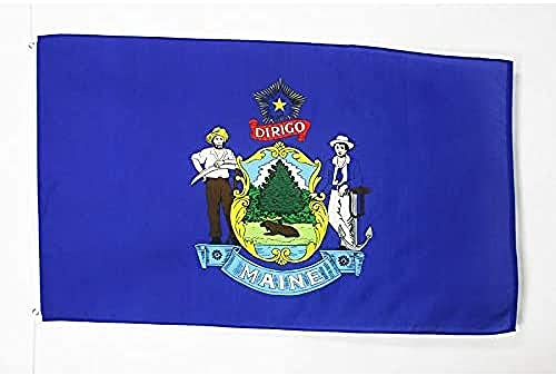 BANDIERA MAINE 150x90cm - BANDIERA STATO AMERICANO – USA - STATI UNITI 90 x 150 cm - AZ FLAG