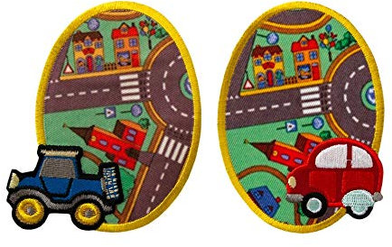 Applikationen - Kids and Hits - aufbügelbar Flicken, Straße farbig 2 St