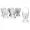 Van Well Vanda weiße Orchidee 6er Set Eierbecher, rund Ø 4,8 cm, H 7,0 cm, Blumendekor, edles Marken-Porzellan
