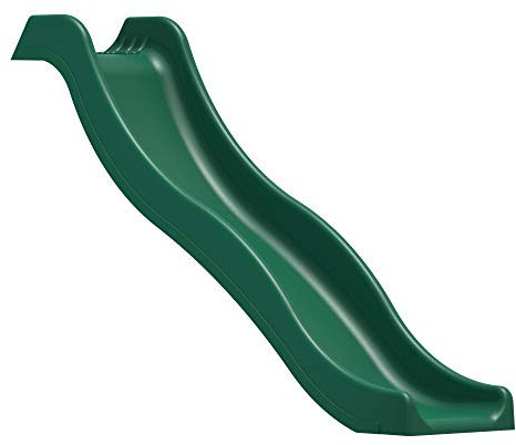 Rebo® Universal Children’s Plastic Garden Wave Slide - 6ft Dark Green Slide | OutdoorToys | Includes Waterslide Feature | Easy Installation - Platform Not Included