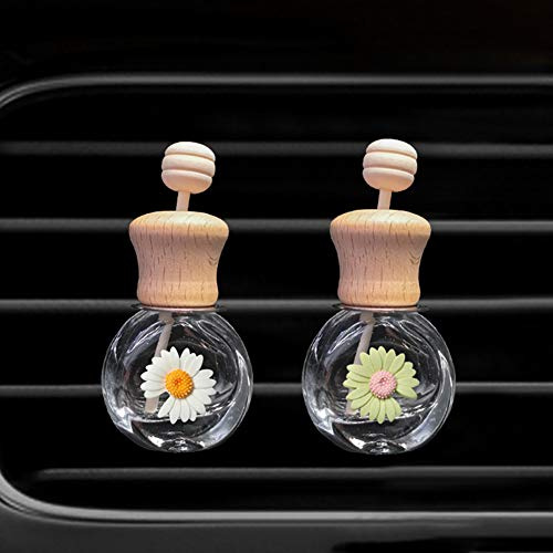 JIHUOO 2 Pcs Car Air-Outlet Perfume Bottle Clip Empty Auto Air Freshener Diffuser Bottle Container Air Vent Decorations