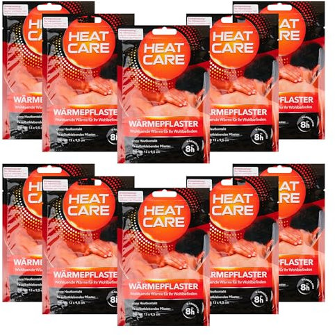 ARLI Set: 10x Wärmepflaster 13 x 9,5 cm Rücken, Nacken und Schulter – Selbstklebendes Wärme Pflaster für bis zu 8 Stunden - 10 Stück Set