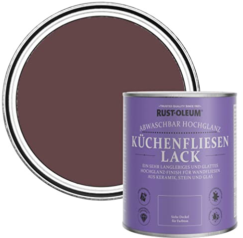 Rust-Oleum Purple Water-Resistant Kitchen Tile Paint in Gloss Finish - Mulberry Street 750ml