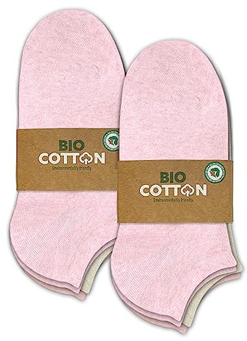 mehrstrumpf 8/12 pares de calcetines para niños 100% orgánicos, para zapatillas, sin costuras, para niños y niñas (Modelo: Biolivia), 31-34