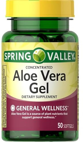 IKJ Concentrated Aloe Vera Gel Dietary Supplement, 50 Count
