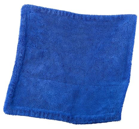 KULT Premium Auto Trockentuch S 1.700 GSM 40x40cm blau I saugstärkstes & hochwertigstes Trockentuch I fusselfrei, weiche Fasern, kratzerfrei, mit Tasche
