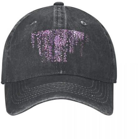 Gorra de béisbol Unisex Algodón glicina púrpura Transpirable en Flor Sombrero de Vaquero Casco de Navidad para Mujer 2024 Regalo al Aire Libre para Hombres