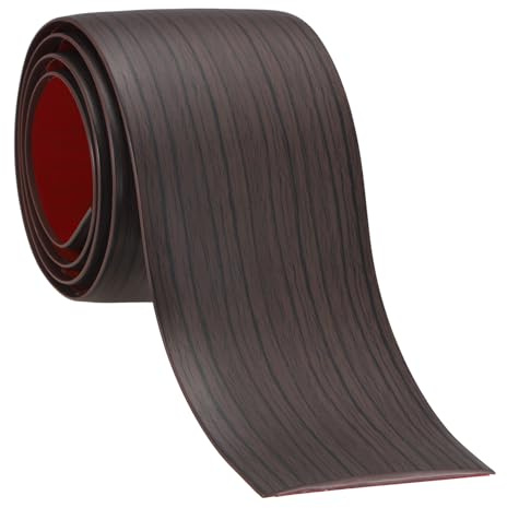 PATIKIL Självhäftande golvövergångslist, 76 mm x 1 meter, vinyllaminat, platt fördelare för anslutning av golvluckor, mattgolv, kakel, svart valnöt