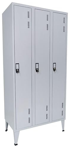 Riva Office Taquillas Metálicas Triples 3 Taquillas 1700x900x500mm Estándar