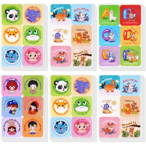AOOWU 216 Pezzi Cartoon Repellente per Zanzare, Adesivi per Zanzare, Naturale Patch Zanzare, Autoadesivi Cerotti Antizanzare Bambini, Adatto per Campeggio All'aperto per Adulti e Bambini（Quadrato）