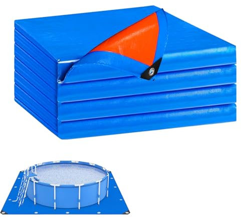 Pool Bodenplane, 4mx6m, Pool Unterlage, Doppelseitige Auskleidung, Bodenschutzplane, Bodenfolien Für Pools Outdoor, Poolunterlage Rechteckig, Dickeres Bodentuch Zur Vermeidung Von Löchern