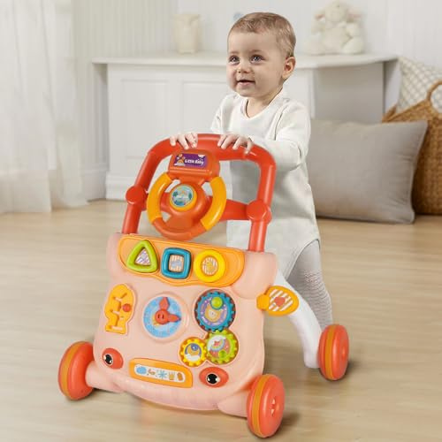 Girello Bebe Passeggiatore di apprendimento seduto in piedi, per imparare a camminare, regalo per bambini dai 9 mesi, 3 in 1, 81 cm, verde