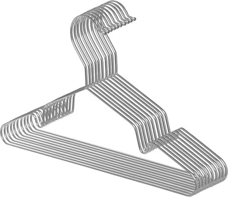 Grucce Appendiabiti Grucce for Vestiti (30 cm) Confezione da 20 grucce for Vestiti salvaspazio Grucce for Vestiti in Filo Metallico Resistenti(Silver)
