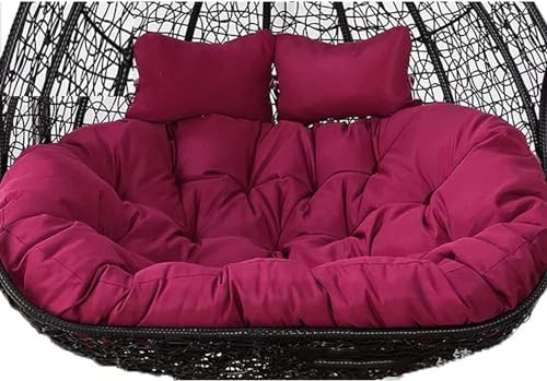 PFXNGMS Fauteuil Suspendu œuf pour 2 Personnes avec appuie-têtes réglables et Matelas Suspendu, Fauteuil à Bascule Double en rotin pour Meubles de Jardin