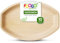 FOOGO Green 10 Disposable Palm Leaf Serving Trays, Large Oval 14x10 (35cmx25cm), for Platters, Starters, Canape, Charcuterie Board, Eco-Friendly and Sturdy Like Wooden Hot Food Trays