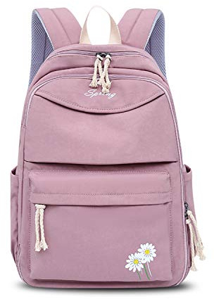 FANDARE Zaino Tempo Libero Zainetto Ragazza Borse Scuola Teen Borsa Scuola Ragazzi Borsa di Classe Borse da Viaggio Casual Daypacks Uomini Donne per Outdoor Campus Casual, Viola, L, Cartella