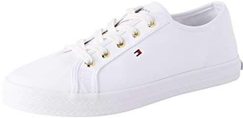 Tommy Hilfiger Damen Vulcanized Sneaker Essential Nautical Schuhe, Weiß (White), 36