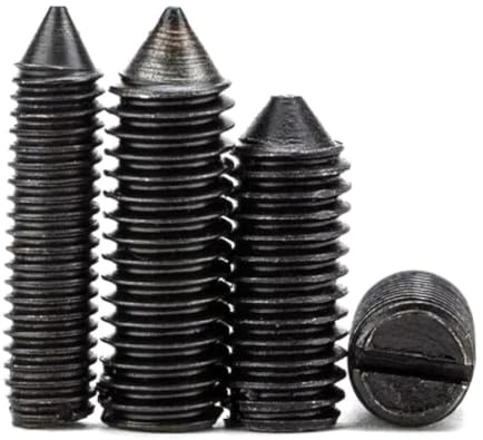 M2 M2.5 M3 M4 M5 M6 M8 Nero con intaglio testa conica estremità conica punto vite bullone senza testa 50 pezzi, 50 pezzi, M5x12mm