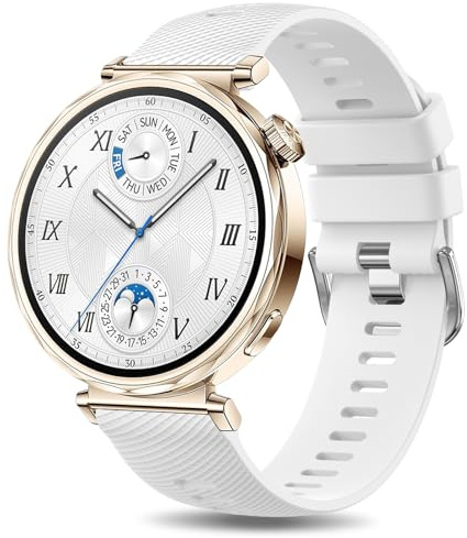 Meliya für Huawei Watch GT6 41mm Armband, Kreuzschraffur Armbänder Weich Silikon Uhrenarmband 18mm für Huawei GT4/GT5 41mm/GT5 Pro 42mm Smartwatch Ersatzarmbänder