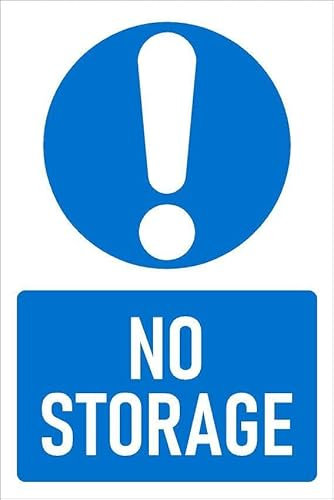 No storage, informational sign - 3mm Aluminium sign (400mm x 300mm)