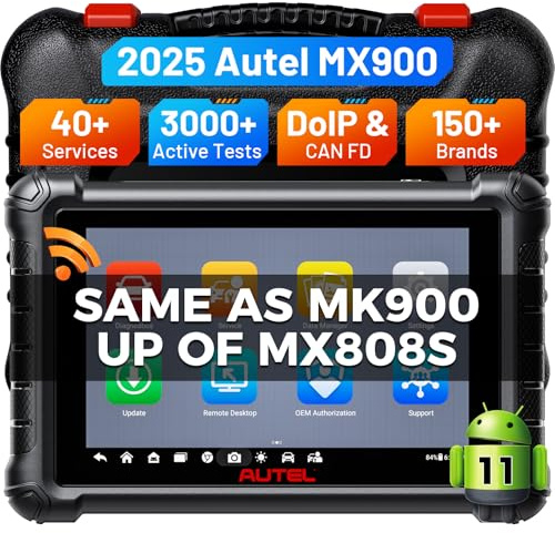 Autel MaxiCheck MX900 Diagnosi Auto Professionale, 2026 Bidirezionale come MaxiCOM MK900 MK900BT Strumento Diagnositico, Avanzato MK808BTPRO MK808S MX808S,3K+ Test Attivo, DoIP&CANFD 40+ Servizio,OS11