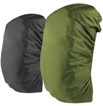 Alephnull Lot de 2 housses de protection contre la pluie pour cartable, sac à dos, imperméable, 30 à 80 l, pour les voyages, l'escalade, la randonnée et l'extérieur