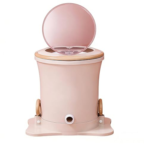 Asciugatrice Portatile Compatta per Centrifuga Manuale Mini Asciugatrice Manuale Non Elettrica per Campeggio Appartamenti Dormitori(Natural)
