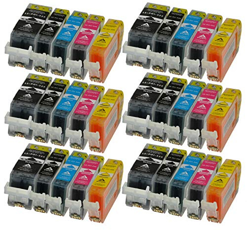 Logic-Seek 30 Patronen MIT CHIP und Füllstandanzeige für Canon Pixma iP4850, MG5150, MG5250, MG6150, MG8150 kompatibel mit PGI-525BK, CLI-526C, CLI-526M, CLI-526Y und CLI-526BK