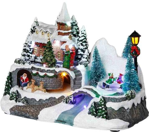 Villaggio di Natale Luminoso di Santa Luisa.