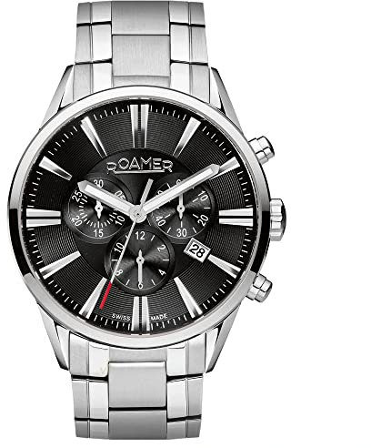 Roamer Herren Analog Schweizer Quarzwerk Uhr mit Edelstahl Armband 508837-41-55-50