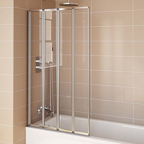 800mm Modern Pivot Folding Bath Shower Glass Screen Reversible Door Panel