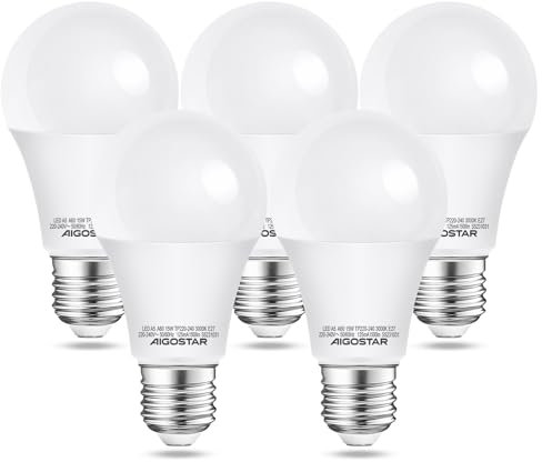 Aigostar Lampadine LED E27 15W, Luce Calda 3000K, 1500lumen, Angolo del Fascio di 280 Gradi, Confezione da 5