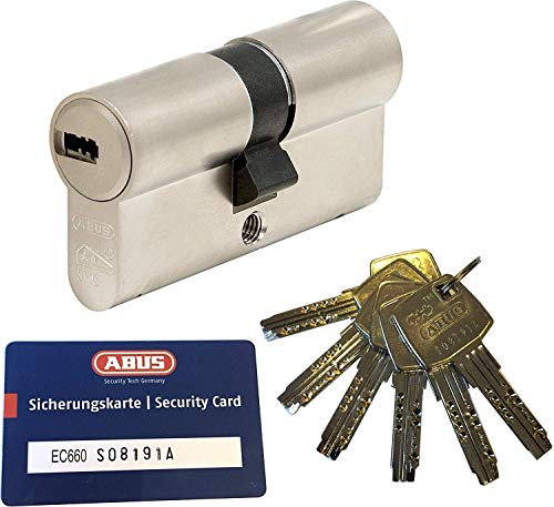 ABUS EC660 Profil-Doppelzylinder Länge (a/b) 35/40mm (c=75mm) mit 6 Schlüssel, mit Sicherungskarte