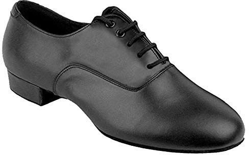Very Fine Dance Shoes Mens Ballroom Dance Shoes Standard & Smooth Tango Wedding Salsa Shoes Black Leather C2503EB Comfortable 1 Heel 9.5 M US [Bundle of 5]