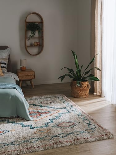 benuta Lytte Hochflorteppich Gobi - Multicolor 160x230 cm - Kunstfaser - Rechteckig & im Style: Kindermotive, Scandi Living - Pflegeleicht für Kinderzimmer, Wohnzimmer, Schlafzimmer