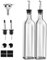 PANENDIANO Olivenöl-Spenderflasche, 2 Stück, 500 ml Ausguss, Speiseöl, Essig-Messspender-Set mit Trichter für Küche, Grill, Nudelsalate und Backen