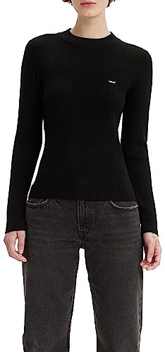 Levi's Damen Crew Rib Sweater Pullover Sweatshirt, Caviar, M